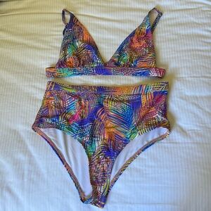 Fashion nova high waist bikini set